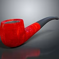 Red Wooden Pipe Decorative Ornament Set for Stylish Home Decor Display Piece