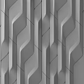 Modern Gray Wall Featuring Wavy Geometric Lines And 3D Textured Design 3d model