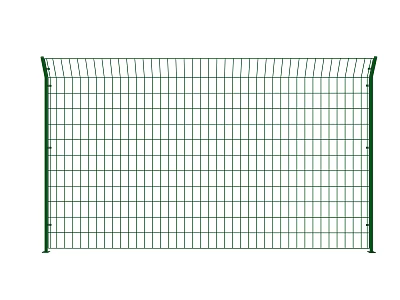 Green Metal Mesh Fence Panel For Outdoor Garden Security And Protection 3d model