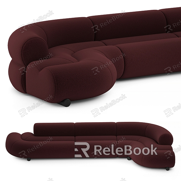 elvemobilya fabric three-seat sofa model