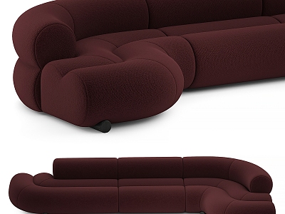 elvemobilya fabric three-seat sofa model