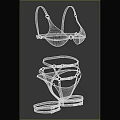 Burgundy Sheer Mesh Lingerie Set With Bralette And High Cut Panties Adjustable Straps Metal Hardware