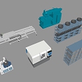 modern industrial equipment plant equipment 3d model