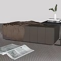 Bed End Stool Sofa Bench 3d model