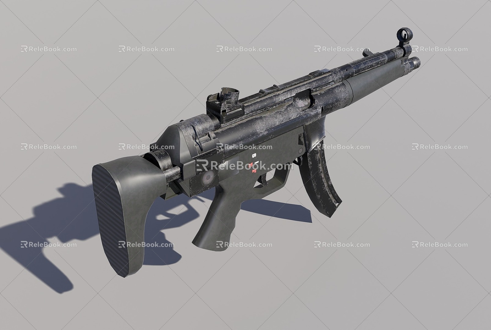 HKMP5 submachine gun 3d model