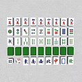 Mahjong Board Game Entertainment with Wan Circle Bamboo Tiles Wind Symbols and Dice