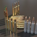 Bullet Rifle Bullet Machine Gun Bullet Ammunition Piercing Bullet Case Bullet Low Mold Low Face Bullet Simple Mold Game Bullet 3d model
