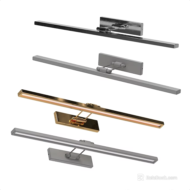 Modern Wall Lights Featuring Different Metal Finishes And Sleek Contemporary Designs 3d model 