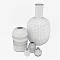 Decorative Glass Vases in Blue and Black with Various Sizes Shapes for Home Decor
