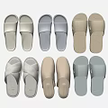 Assorted Indoor Slippers With Cross Strap And Slide Designs In Gray Beige And Light Colors