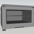 Modern Countertop Electric Oven With Glass Door And Knob Controls For Kitchen