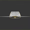 Sword With Slender Blade And Golden Decorated Hilt On Gray Background With Reflection