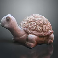 Handmade Turtle Sculpture Carving with Detailed Shell Texture Lifelike Limbs and Clay Material