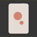 White Electronic Device With Orange Circles Red Base And Multiple Ports 3d model