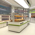 Modern Dessert Shop Interior Design With Display Counter And Glass Cases