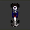 Blue And White Alpha Tauri Formula 1 Race Car With Aerodynamic Design And Black Wheels