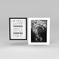 Tech Exhibition Hall Display With Inspirational Quote And Vintage Train Photo Frames
