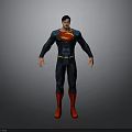 Superman Character In Blue Suit With Red Boots Yellow Belt And S Symbol