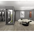 Top View Of Modern House Interior Design With Room Layout And Furniture