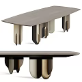 Modern Dining Table With Wooden Top And Metal Legs Design Structure