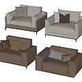 Single sofa 3d model