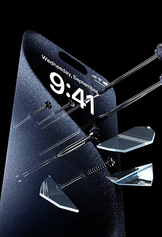 Mobile phone tempered film nail screwdriver broken glass 3d model