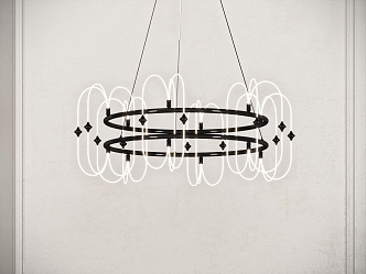 Decorative Chandelier Lobby Chandelier Round Chandelier 3d model