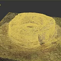 Scenic View of Ancient Circular Stone Structure on Grass and Dirt Ground