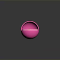 Pink Capsule Shaped Daily Life Product With Blue Base Green Decorations And Wavy Interior Track