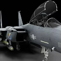 Gray Fighter Jet Featuring Twin Engines Open Cockpit And Mounted Weapons On Wings