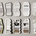 Various Shaped Decorative Mirrors With Unique Frames For Home Interior Decoration