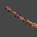 Orange Heavy Duty Utility Vehicle Featuring Multiple Wheels Antenna And AZ-300 Marking