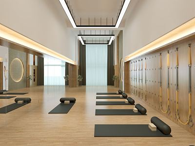 Modern Yoga Room 3d model