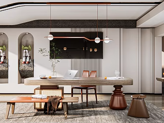 Modern study 3d model