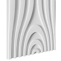 Modern White Decorative Wall Paneling With Curved Lines And Circular Patterns Design 3d model