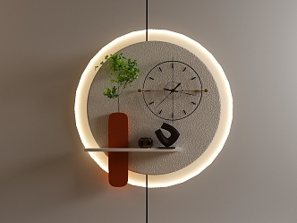 Silent wind wall three-dimensional decorative pendant 3d model