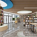 Library Reading Room Bookstore Bookstore Library Leisure Reading Area Leisure Recreation Room 3d model