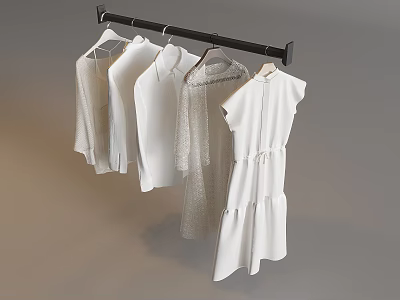 Women's Shirt dress Women's Skirt Clothing 3d model