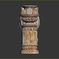 Jane European Pillar Stone Carving Marble Carving Park Stone Pillar 3d model