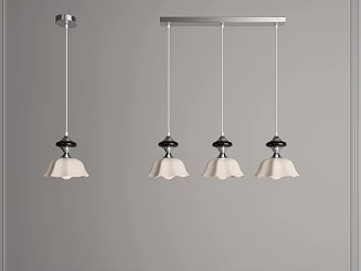 French Middle Chandelier French Chandelier Middle Chandelier Cream Wind Chandelier Restaurant Chandelier Multi-head Chandelier Three-head Chandelier Small Chandelier 3d model