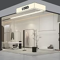 Elegant Modern Clothing Store Interior With Display Racks Mannequins And Lighting