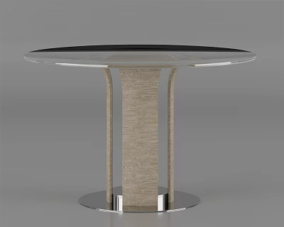 Modern Side Table Small Round Table 3d model