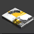Book Featuring Black And White Animal Illustrations With Yellow Cover Accents And Pages