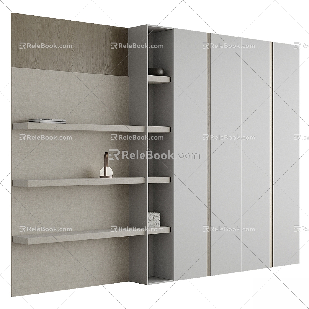 Minimalist wardrobe Decorative wardrobe 3d model