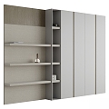 Minimalist wardrobe Decorative wardrobe 3d model