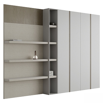 Minimalist wardrobe Decorative wardrobe 3d model