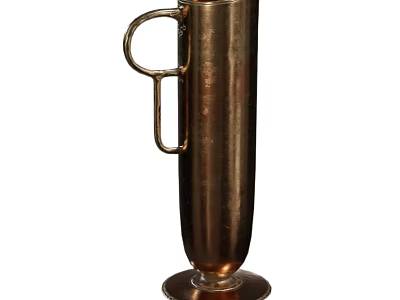 Copper Vase With Handle And Base Ideal For Home Decoration 3d model