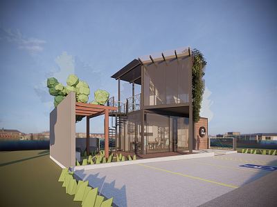 Industrial LOFT Villa 3d model