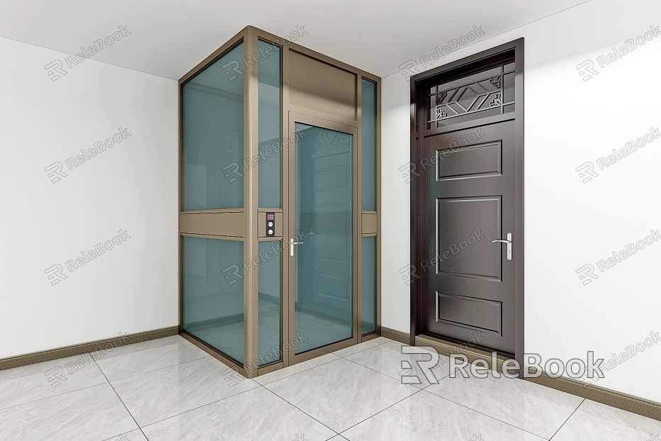 Modern elevator elevator security door model