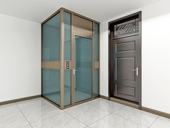 Modern elevator security door 3d model